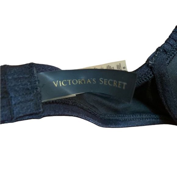 VICTORIA’S SECRET Black Swim Top With Embellishments, Size 32B - Picture 3 of 5